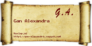 Gan Alexandra névjegykártya